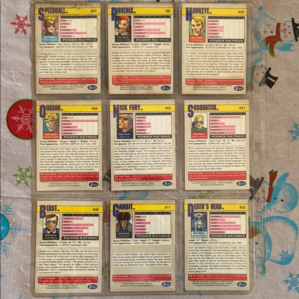 Variety Pack Marvel 1991 Super Heroes Comic Cards